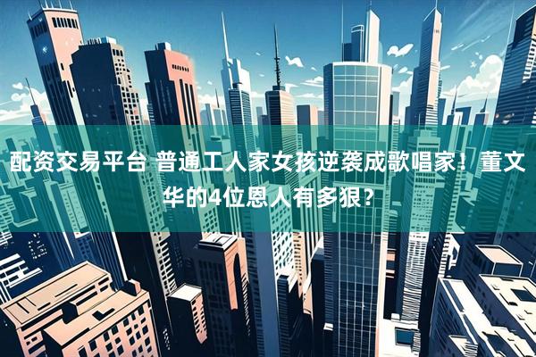 配资交易平台 普通工人家女孩逆袭成歌唱家！董文华的4位恩人有多狠？